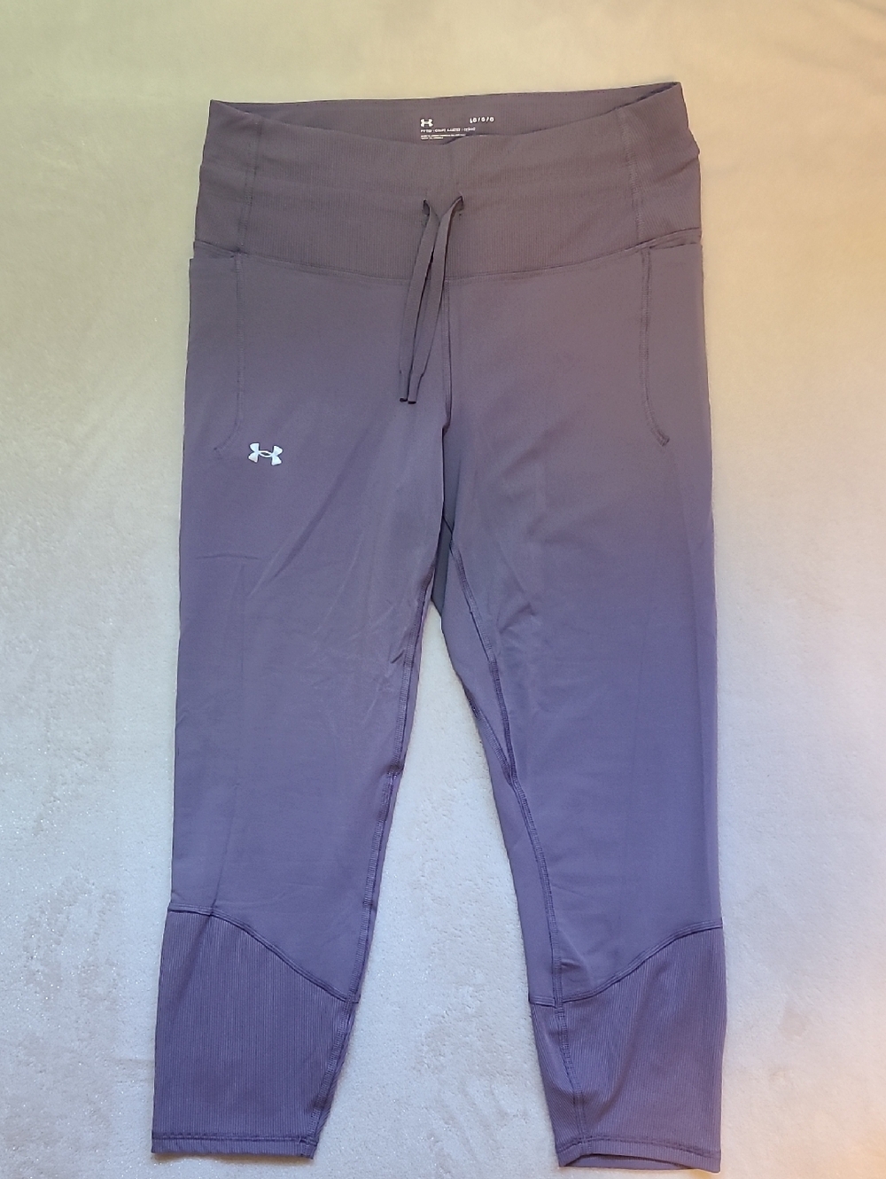 Under Armour Plum Drawstring Performance Crop Leggings